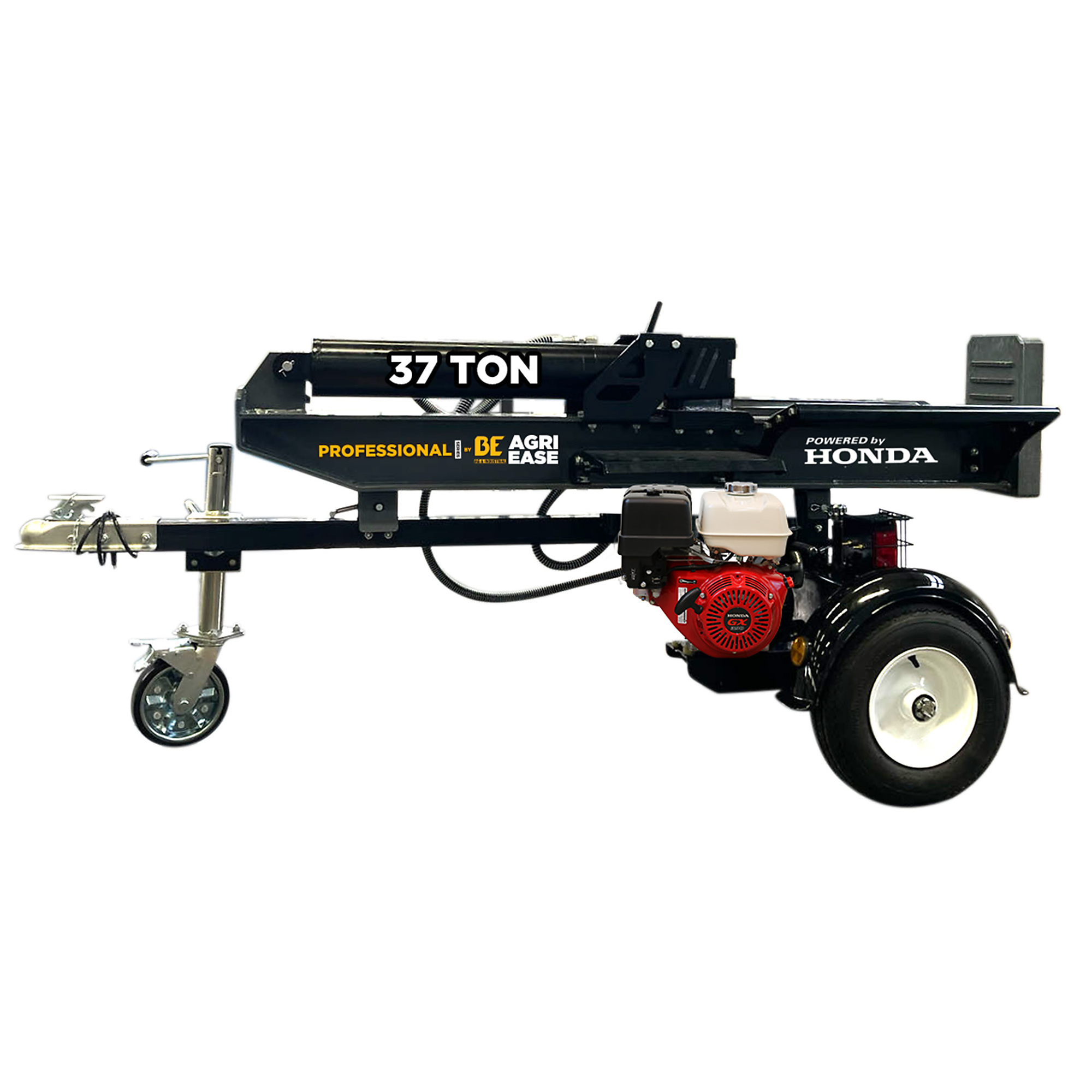 Braber, 37-Ton Log Splitter with Honda GX390 Engine, Ram Force 37 Tons, Max. Log Diameter 30 in, Max. Log Length 25 in, Model# BE-LS37DH